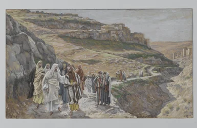 Discursos de Jesus com Seus Discípulos, ilustração da Vida de Nosso Senhor Jesus Cristo, 1886-96 (wc sobre grafite sobre papel)