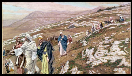 Jesus a caminho da Galiléia, ilustração da Vida de Cristo, c. 1867-96 (guache sobre papelão)