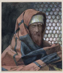 Nicodemos, ilustração para a vida de Cristo, c.1886-94 (wc & guache sobre papelão)