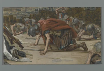 A Confissão do Centurião, ilustração da Vida de Nosso Senhor Jesus Cristo, 1886-94 (wc sobre grafite sobre papel)