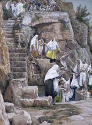 Os discípulos de Jesus Baptising, ilustração para a vida de Cristo, c.1886-94 (wc e guache no cartão)
