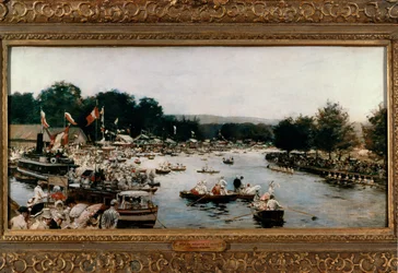 A Regata de Henley, c.1877 (pintura sobre tela)