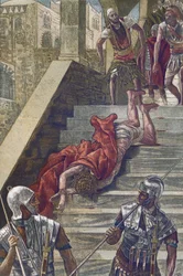 The Holy Staircase - The Scala Sancta - de "The Life of Our Lord Jesus Christ" - 1899 por James Tissot - The Life of Our Lord Jesus Christ, de Jacques Joseph (Jacques Joseph) Tissot dit James Tissot (1836-1902)