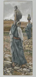 A Virgem Santa em sua juventude, ilustração da vida de nosso senhor Jesus Cristo (wc sobre o grafite no papel)