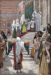A Apresentação de Cristo no Templo, ilustração para A Vida de Cristo, c.1886-94 (wc e guache sobre papelão)