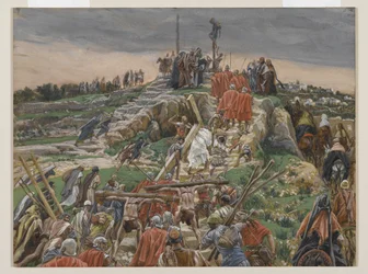 A Procissão se aproximando do Calvário, ilustração da Vida de Nosso Senhor Jesus Cristo, 1886-94 (wc sobre grafite sobre papel)