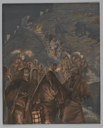 A Procissão de Judas, ilustração da Vida de Nosso Senhor Jesus Cristo, 1886-94 (wc sobre grafite sobre papel)