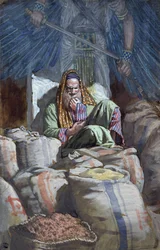 Tu Tolo, Esta Noite Tua Alma Será Requerida de Ti, ilustração para A Vida de Cristo, c.1886-94 (wc e guache sobre papelão)