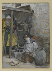 Zacarias e Isabel, ilustração para A Vida de Cristo, c.1886-94 (wc e guache sobre papelão)