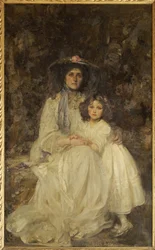 Lady Dickson-Poynder e sua filha Joan, c.1905