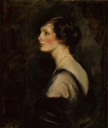 Retrato de Mary Gascoigne-Cecil quando Marchioness de Hartington, c.1917-18 (óleo sobre tela)
