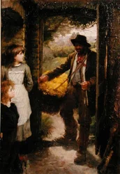 O Cowslip Gatherer (óleo sobre tela)