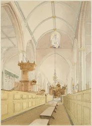 Interior da Igreja do Templo, olhando para Leste
