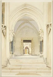 North Porch of St Mary Redcliffe, olhando para Sul