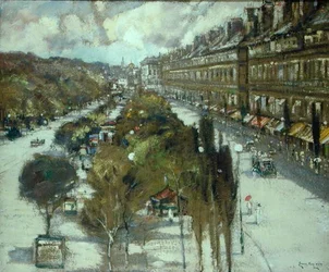Parisian Boulevard (pastel sobre papel)