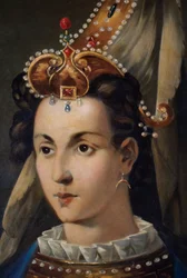 Retrato de Roxelana, a escrava russa que se tornou esposa de Suleyman I.Top...