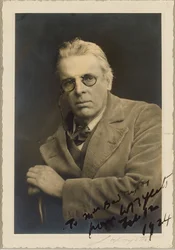 Retrato do poeta William Butler Yeats 1865-1939.