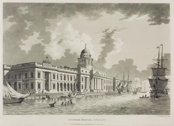 A alfândega, Dublin, 1792