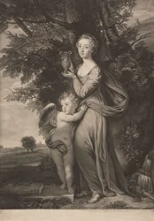 Miss Frances Greville e o seu irmão como 