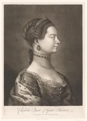 Retrato de Charlotte de Mecklenburg
Charlotte Queen of Great Britain (título sobre o objecto)