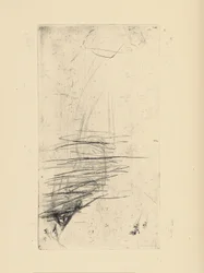 [76] Impressões de chapas anuladas de Whistler - [Jovem mulher deitada num sofá].