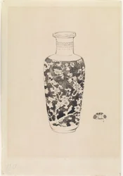 Vaso cilíndrico com gargalo grosso