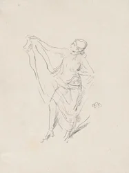 Modelo drapeado, dança