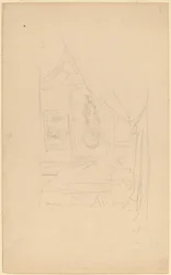 Esboço do Retrato da Sra. Godwin quando pendurado na Sociedade de Artistas Britânicos
