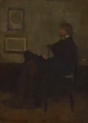Estudo para «Composição em cinzento e preto, n.º 2: retrato de Thomas Carlyle»