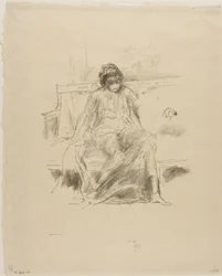 A Figura Drapejada, Sentada