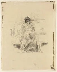 A Figura Drapejada, Sentada