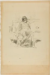 A Figura Drapejada, Sentada