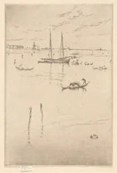A pequena lagoa, da primeira série veneziana (Veneza, uma série de doze gravuras a água-forte)