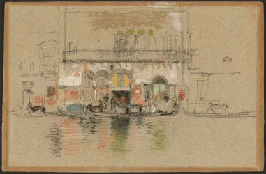 O palácio; branco e rosa