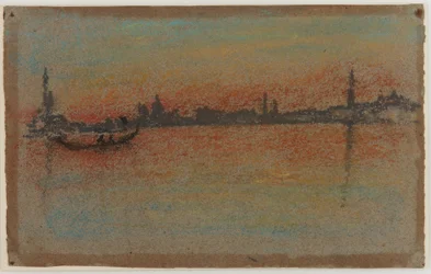 Veneza: pôr do sol no porto