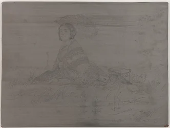 <em>En Plein Soleil</em>. Placa não cancelada de Twelve Etchings from Nature (The French Set)
