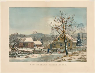 Cena de inverno na Nova Inglaterra, 1861.
