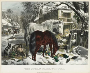 Pátio de palha, inverno, 1800.