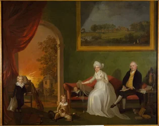 Retrato de Robert Mynors e sua família, 1797.