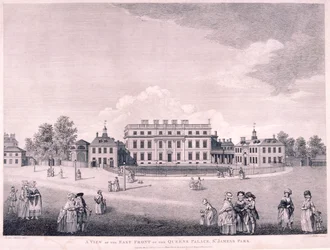 Frente leste da Buckingham House, Westminster, Londres, 1796