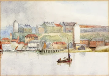 Luzes altas e baixas North Shields (lápis e aquarela sobre papel)