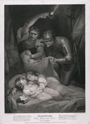 Rei Ricardo III: ato IV, cena III O assassínio dos príncipes na Torre, publicado em 1790.