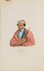 CAN-NO-SA-QUA; Um chefe Pottowattomie, de The Aboriginal Portfolio