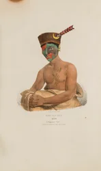 KEE-ME-ONE ou Rain; Um chefe Chippeway, de The Aboriginal Portfolio