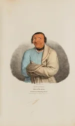 SHE-SHEBA ou O Pequeno Pato; um célebre chefe Winnebago, de The Aboriginal Portfolio