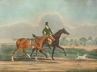 Caçadores em Covertside, início do século XIX, 1929