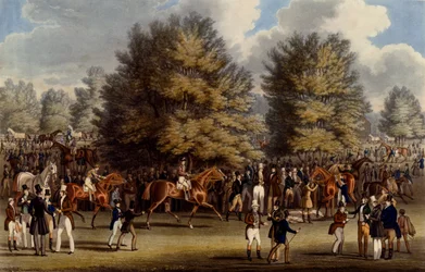 Selando no Warren, impressão feita por Charles Hunt, 1836 (aquatint)