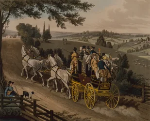 Stage Coach (gravura colorida)