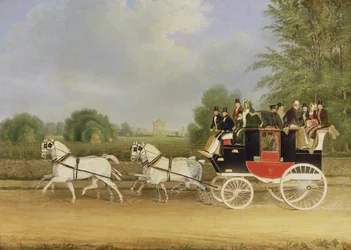 O treinador de Londres-Farringdon Passando Buckland House, Berkshire