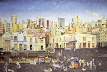 Cabeleireiro na Praça Roldan, 2001